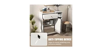 Freestanding Kitchen Cupboard Storage Organizer with 1 Large Drawer