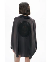 Nocturne Women's Embroidered Flowy Shirt