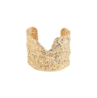Sohi Women's Green Dented Cuff Bracelet