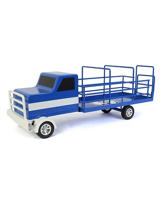 Little Buster Toys 1/16th Metal Blue Cattle Truck with Black Wheels