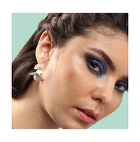 Sohi Women's Gold Flora Stud Earrings