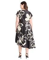 Maggy London Plus Short-Sleeve A-Line Dress