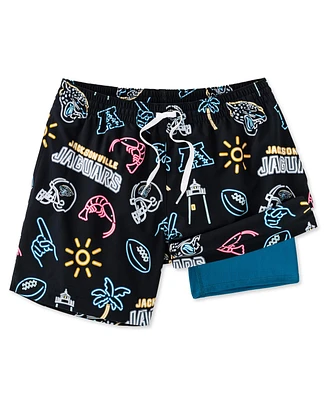 Chubbies Men's 5.5" Black Jacksonville Jaguars The Neon Lined Classic Swim Trunks