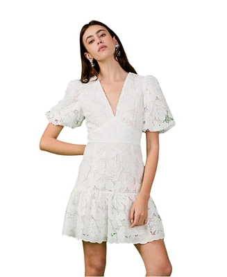 endless rose Women's Sequins Lace Mini Dress