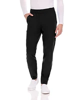 Medichic Men's Men Scrubs Set - Stretch V-Neck Scrub Top with 7-Pocket Pants Workwear Wine Large
