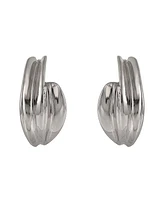 Laundry by Shelli Segal Post Silver Tone Hoop Earrings