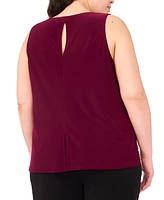 Msk Plus Round-Neck Sleeveless Top