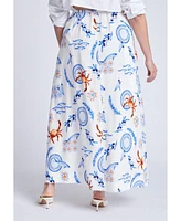 Eloquii Plus Printed Full Skirt