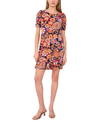 Msk Petite Short-Sleeve Jersey Shift Dress