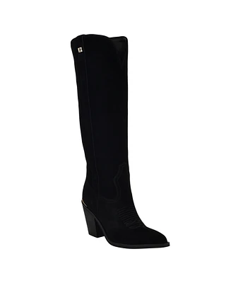 Guess Women's Sashan Knee-High Topstitched Western Boots