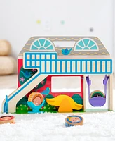 Melissa and Doug Go Tots Wooden Schoolyard Tumble with 3 Disks Piece Set