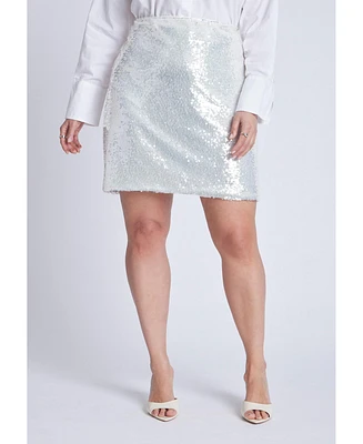 Eloquii Plus Sequin Mini Skirt