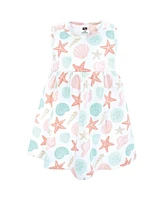 Hudson Baby Girls Cotton Dress and Cardigan Set, By The Sea