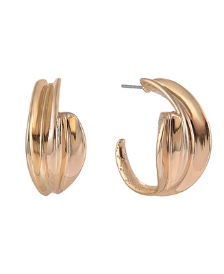 Laundry by Shelli Segal Gold Tone Post Hoop Earrings