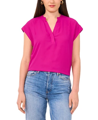 Vince Camuto Women's V-Neck Short-Sleeve Pullover Top