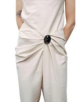 Nocturne Women's Asymmetrical Draped Detail Pants