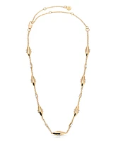 Ettika Oval Dome Baguette Crystal Chain Necklace