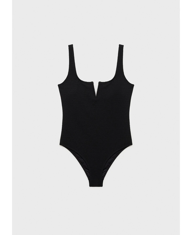 Mango Women's Slit Neckline Swimsuit
