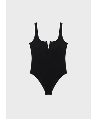 Mango Women's Slit Neckline Swimsuit