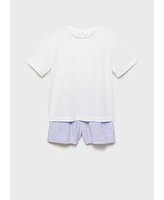 Mango Women's 2-Piece Striped Pajama Set