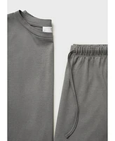 Mango Women's 2-Piece Plain Cotton Pajama Set