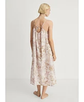 Mango Women's Floral Print Cotton Nightgown