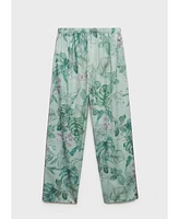 Mango Women's Tropical Print Pajama Pants
