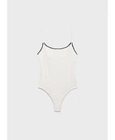 Mango Women's Contrasting Trims Swimsuit