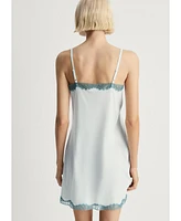 Mango Women's Lace-Trimmed Nightgown