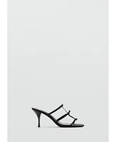 Mango Women's Strappy Heeled Bow Sandals