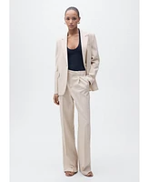 Mango Women's Straight-Fit Suit Pants