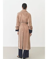 Mango Women's Belt Lyocell Trench Coat