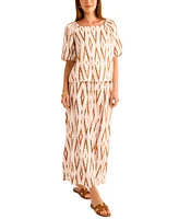 Vince Camuto Women's Printed Pull-On Wide-Leg Pants