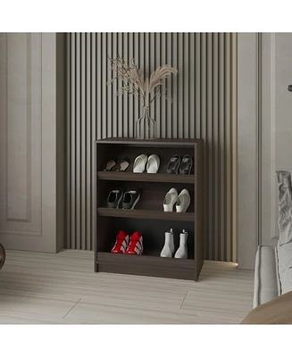 Oatman Shoe Rack with Open Storage, Wengue