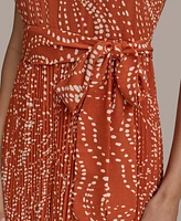 Donna Karan New York Women's Halter Chiffon A-Line Dress