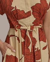 Donna Karan New York Women's Tie-Waist Shirtdress