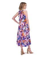 Eliza J Women's Printed Halter Midi Dress