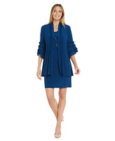 R & M Richards Women's Two-Piece Bell-Sleeve Jacket Dress