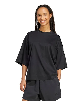 adidas Women's All Szn Soft Lux Loose Pull On T Shirt