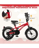 Bicycle for Kids with Adjustable Seat Bell and Reflectors for Visibility