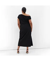 City Chic Plus Sassy Off Shoulder Dress