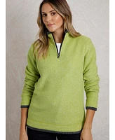Weird Fish Women's Beye Long Sleeve 1/4 Zip Grid Fleece