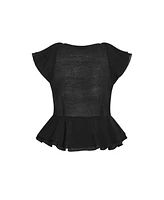 City Chic Plus Sweet Ruffle Top