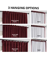 Half Price Drapes Burgundy Signature Extra Wide Velvet Blackout Curtain