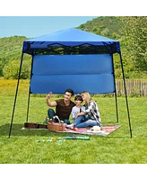 Gymax 7x7 Ft Slant Leg Pop-up Canopy Tent Shelter Adjustable Portable Carry Bag