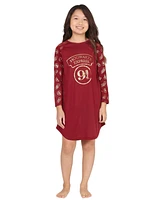 Harry Potter Girls Platform 9 3/4 Hogwarts Express Kids' Raglan Long-Sleeve Nightgown