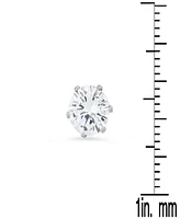 Steeltime Unisex Stainless Steel Oxidized Simulated Diamonds Stud Earrings