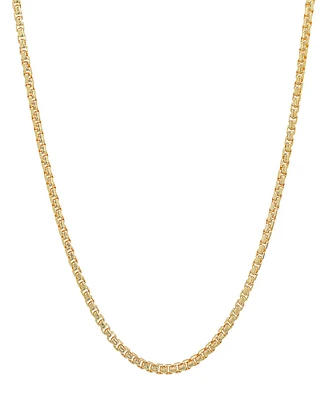 Steeltime Unisex 14K Gold Plated Box Link Chain Necklace