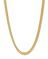 Steeltime Unisex 14K Gold Plated Cuban Link Chain Necklace