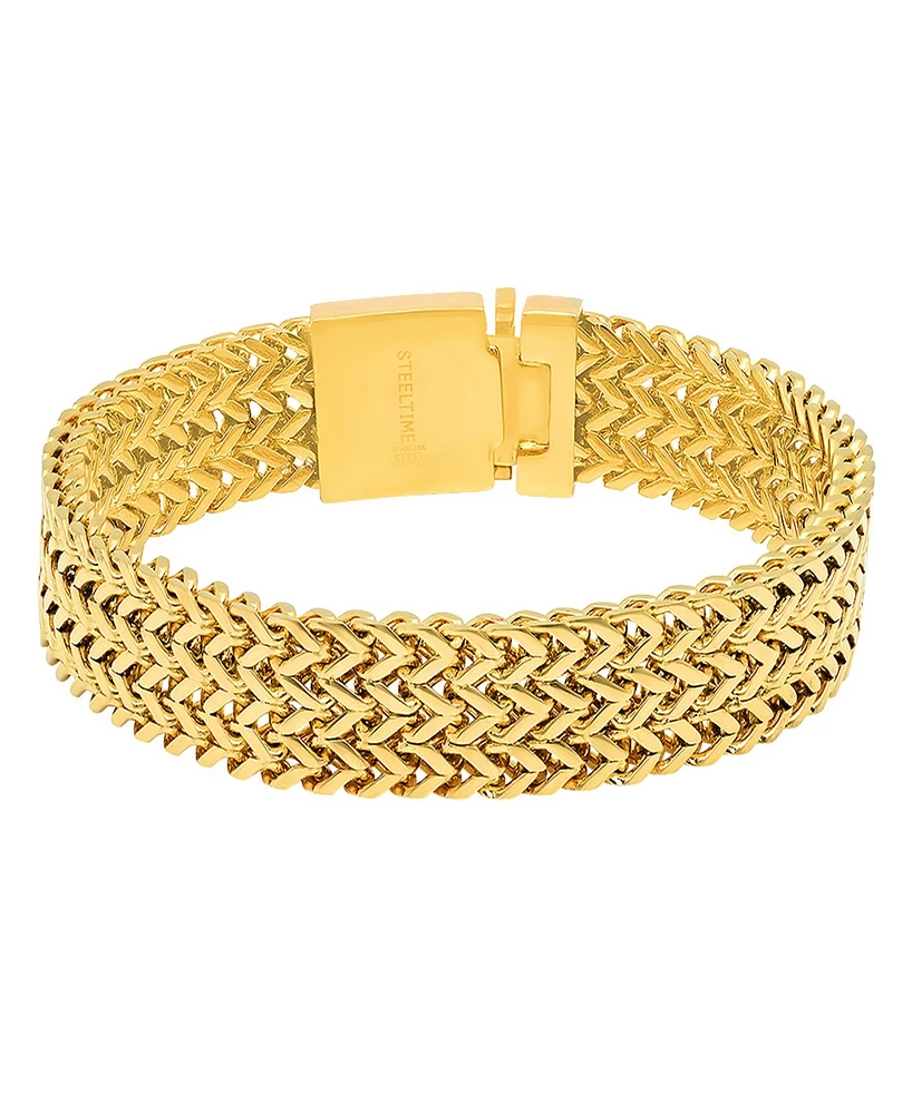 Steeltime Men's 18K Gold-Plated Stainless-Steel Bracelet
